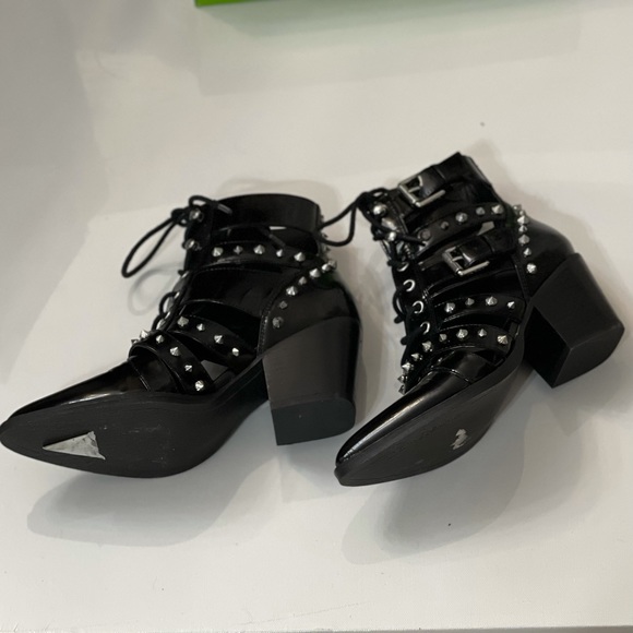 Sam Edelman black patent bootie with studs - Picture 12 of 16